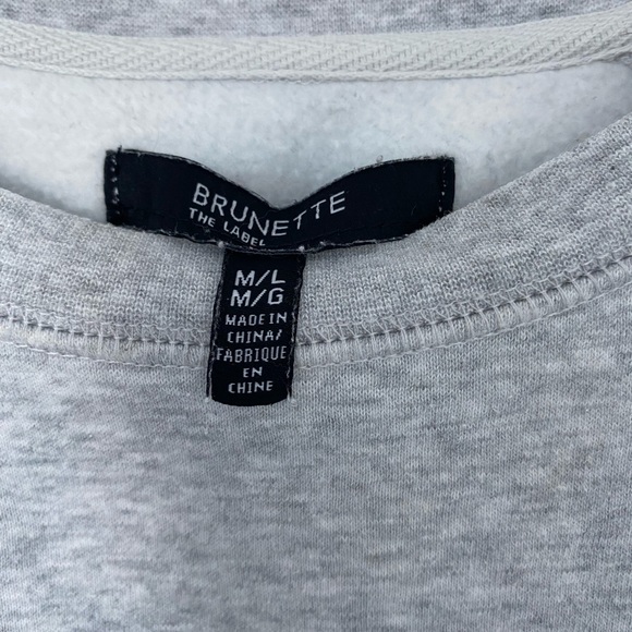 Brunette The Label Grey Sweatshirt M/L - Picture 3 of 5